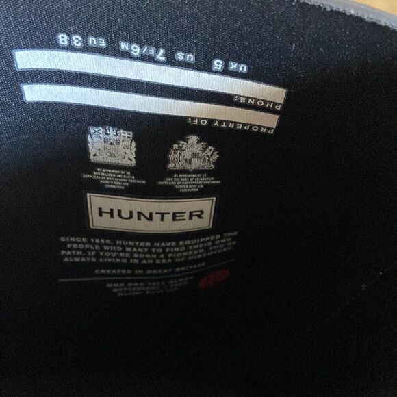 Hunter Original Tall Gloss Black Rain Boots Size 7 - Picture 11 of 11
